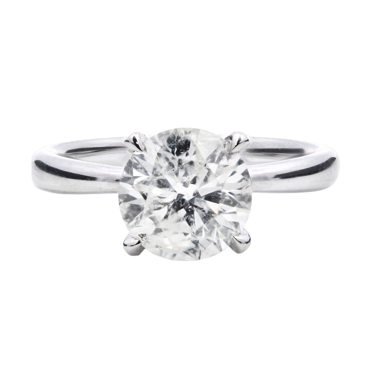 Solitaire Round cut Engagement Ring 2.00 ct in Platinum 950 WGI9624141806 Certified