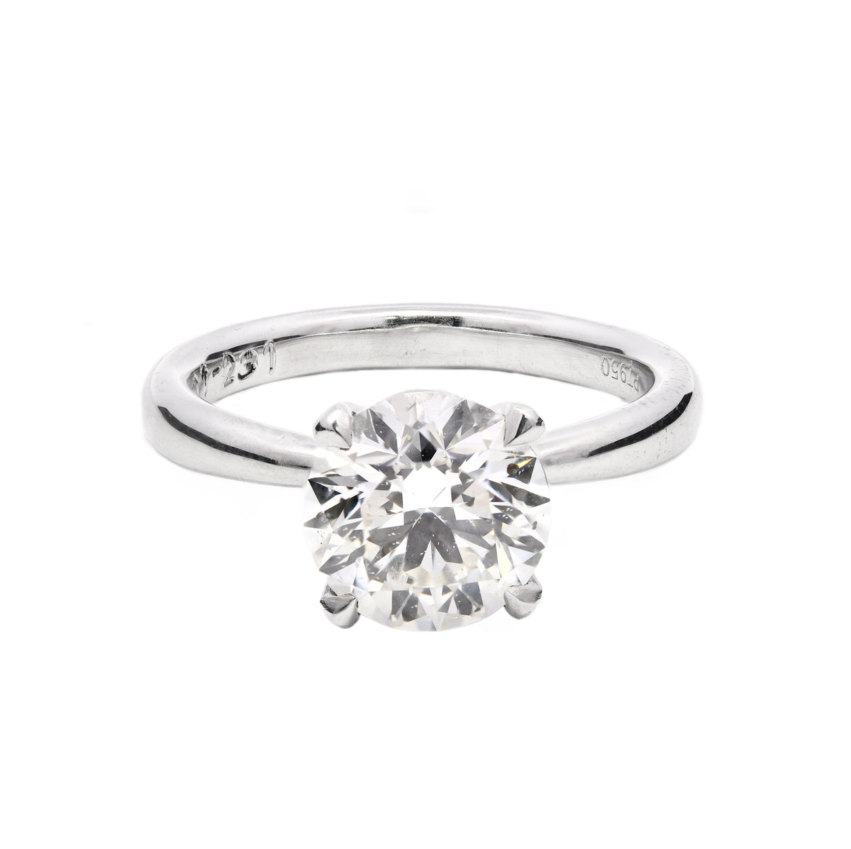 2.00 ct Solitaire Round cut Engagement Ring in Platinum 950 IGI345823583 Certified