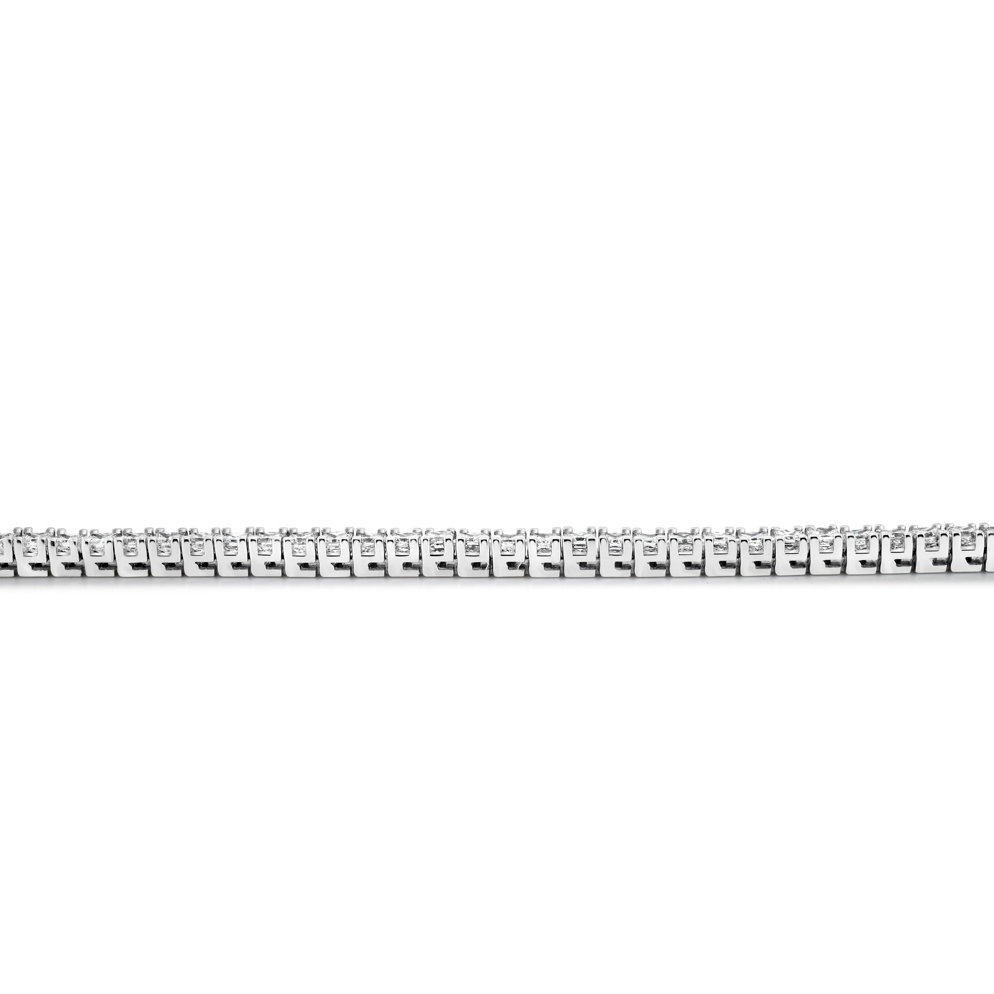 Tennis Bracelet Princess Cut 9.02ct - 18k White Gold