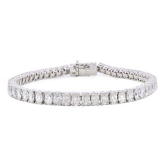 Tennis Bracelet Oval Cut 12.01ct - Platinum 950