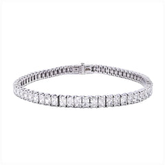 Tennis Bracelet 10.16ct Radiant Cut 18k White Gold