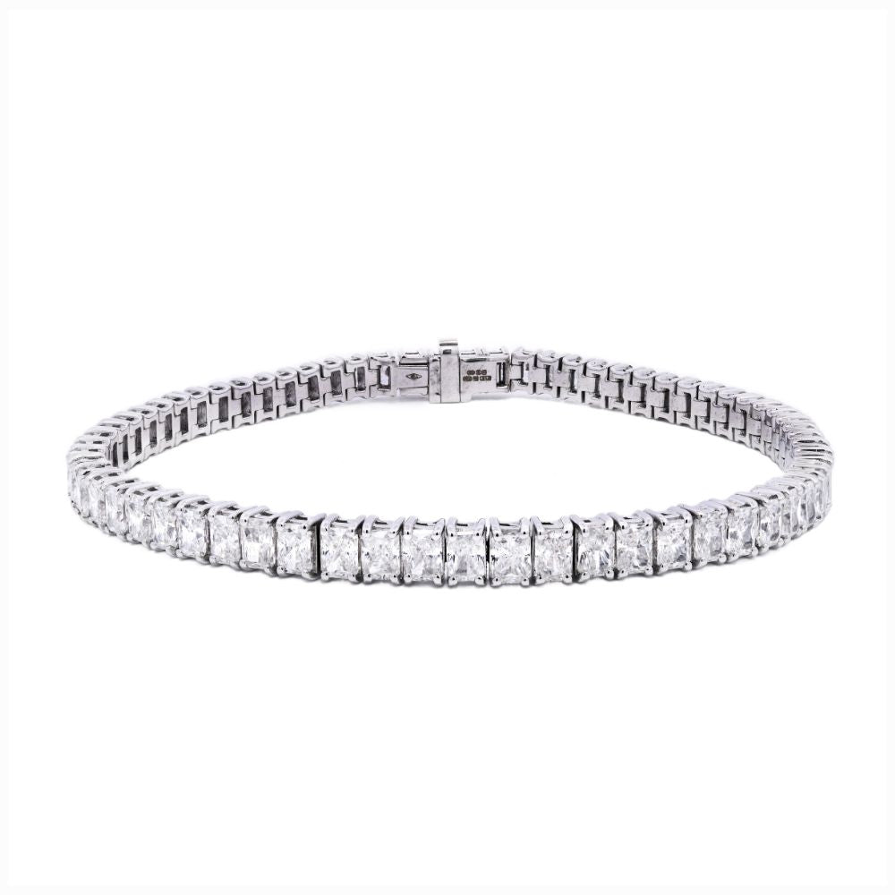 Tennis Bracelet Radiant Cut 11.11ct - Platinum 950