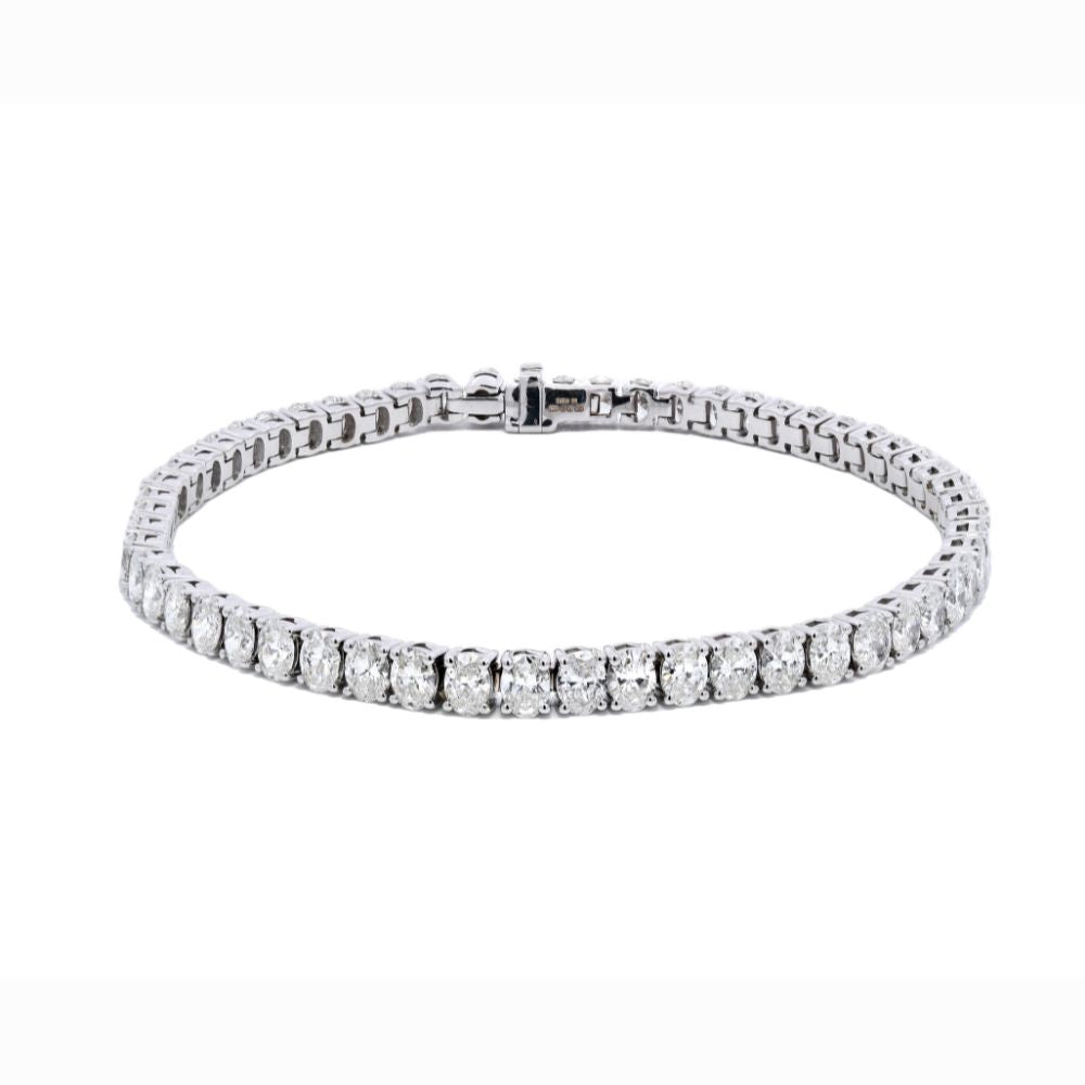 Tennis Bracelet Oval Cut 8.42ct Platinum 950