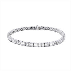 Tennis Bracelet Emerald Cut 9.78. ct - Platinum 950